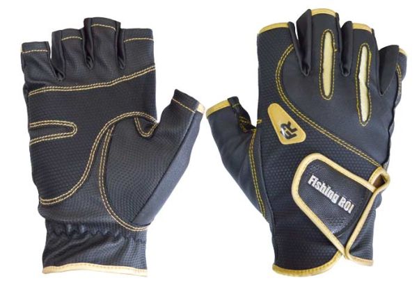 Перчатка спиннингиста Fishing ROI WK-04 black-gold