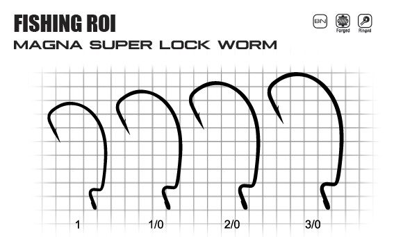 Гачки FR Magna super lock worm №3/0 (уп5шт)