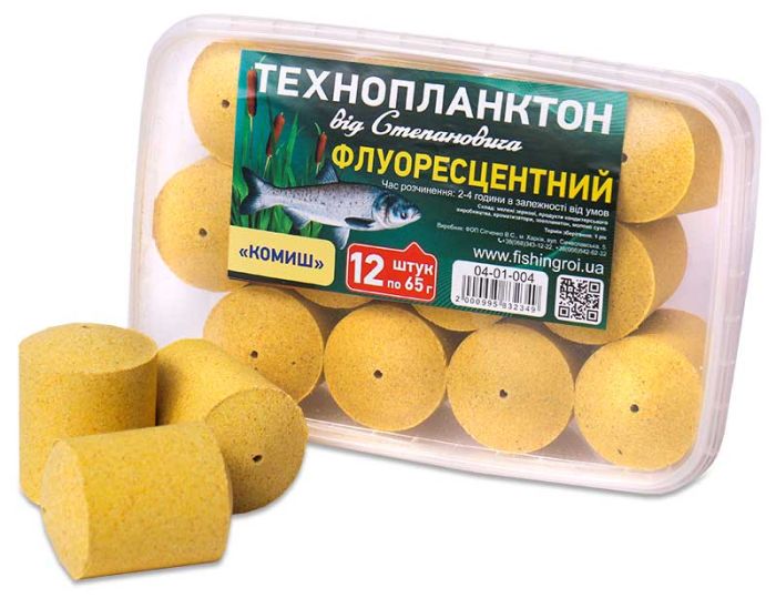 Технопланктон Комиш 12*65гр Флуоресцентний "Від Степановича" пластик.бокс