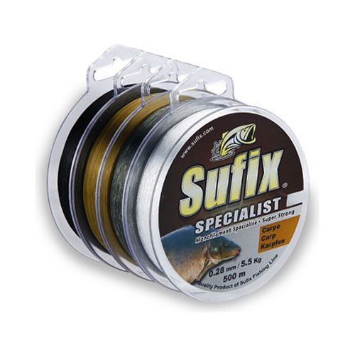 Леска Sufix specialist Carp 500m 0.28mm/5.5kg/brown