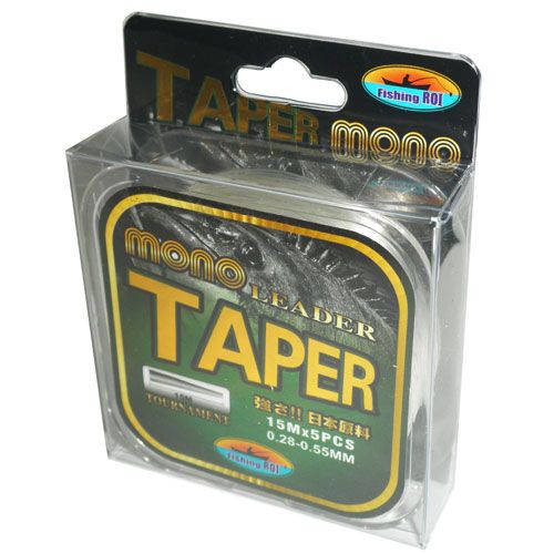 Шок лідер конусний Fishing ROI Taper Leader 15M*5 d=0.28-0.55