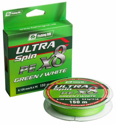 Шнур плетений FR ULTRA Spin 8X greenwhite