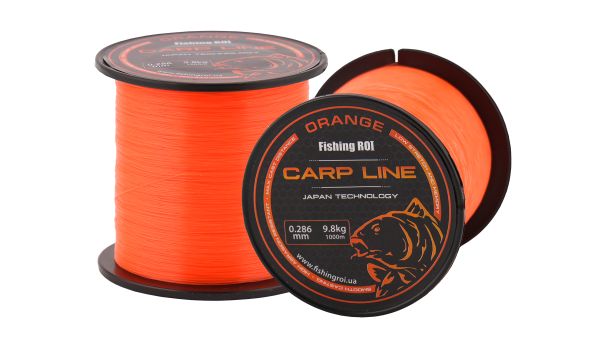 Леска Fishing ROI Orange Carp Line d=0.331mm 13.6kg 1000m