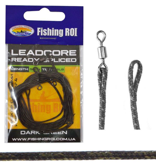 Lead Core петли Fishing ROI тёмно-зелёный 35Lb (упак.3 шт)