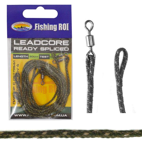 Lead Core петли Fishing ROI зелёный 45Lb (упак.3 шт)