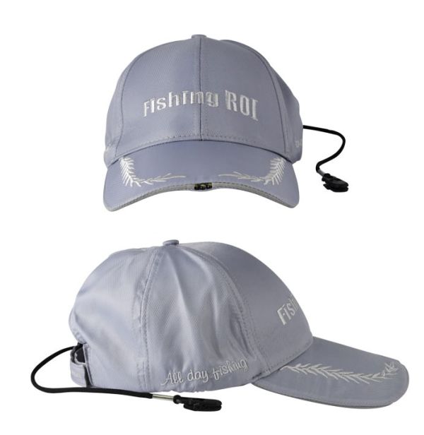 Кепка з ліхтариком "Led Fishing Сap" gray+silver
