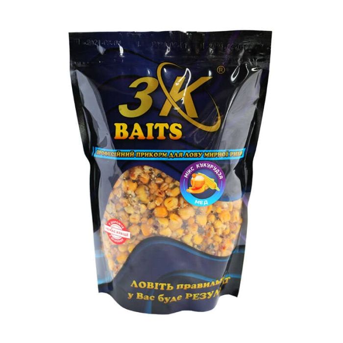 Прикорм 3K bats "Зерновий мікс Кукурудза" (мед) 1000г