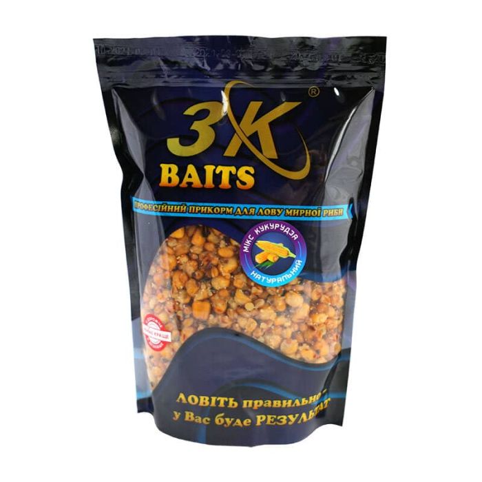 Прикорм 3K bats "Зерновий мікс Кукурудза" (натуральный) 1000г