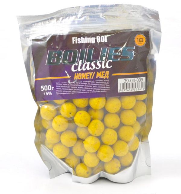 Бойлы Fishing ROI "BOILIES" classic Мед 18 500г