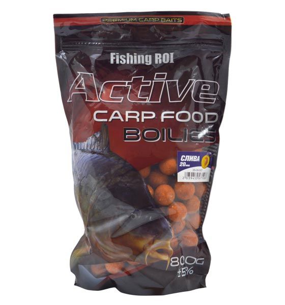 Бойлы Fishing ROI "BOILIES" пылящие насадочные Слива 20мм 800г