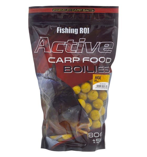 Бойлы Fishing ROI "BOILIES" пылящие насадочные Мёд 20мм 800г