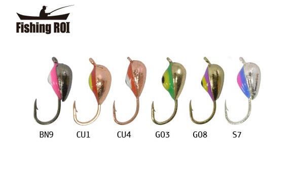 Мормишка вольфрамова Fishing ROI Клоп з вушком фарбована 2.5mm S5