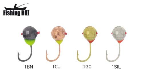 Мормишка вольфрамова Fishing ROI Куля Диско з отвором та підмазкою 5mm black nickle