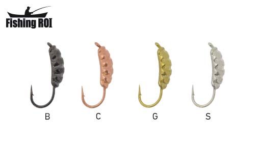 Мормишка вольфрамова Fishing ROI Опариш з вушком 3,5mm black nickle