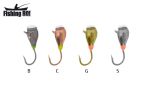 Мормишка вольфрамова Fishing ROI Крапля з отв. і лиска 4 mm black nickle