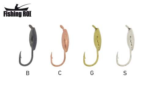 Мормишка вольфрамова Fishing ROI Оливка з вушком 2,5mm black nickle