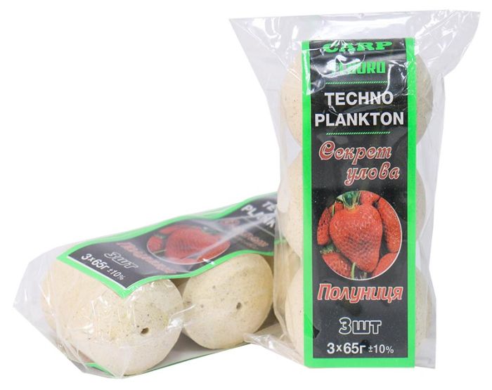 Технопланктон Silver Carp FLUORO клубника 3*65гр