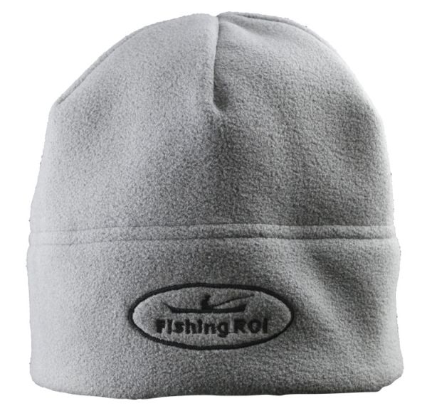 Шапка-флис "Fishing ROI" серая
