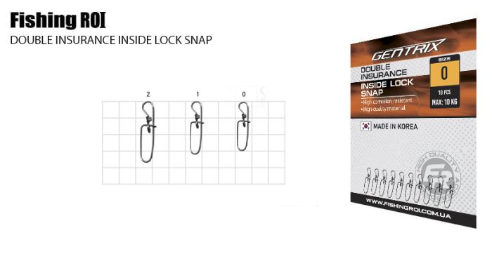 Застежка Fishing ROI Double Insurance inside Lock snap №0