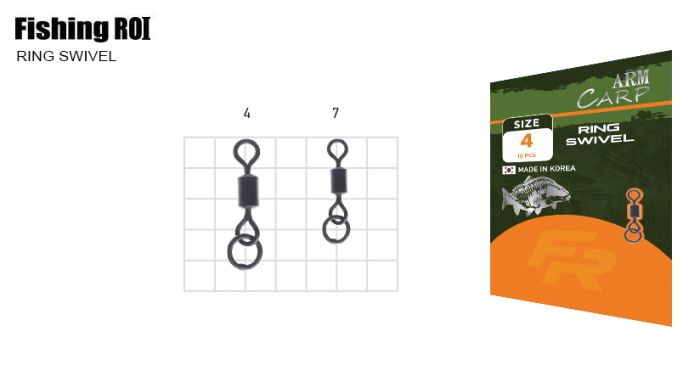 Вертлюг с кільцем Fishing ROI Ring swivel №4 MB