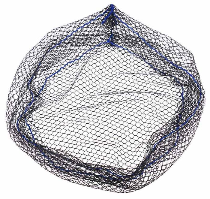 Прорезиненная сетка для подсака  d=0.60m синий кант