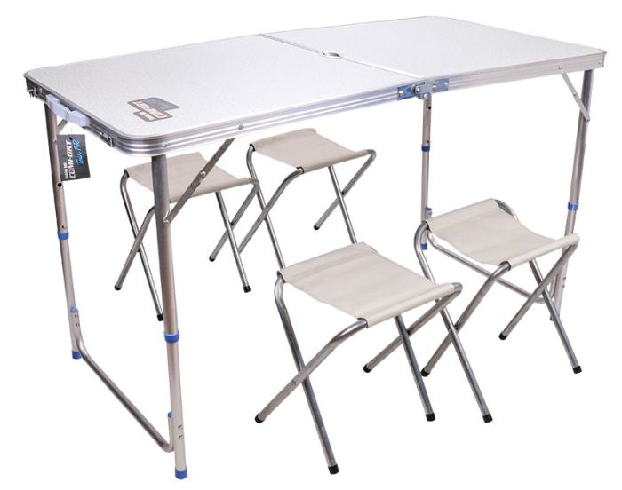 Стол туристический FR 60*120 с 4 стульями HY-022