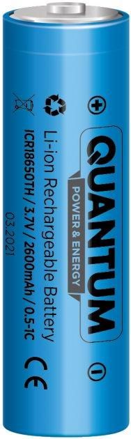 Аккумулятор литий-ионный Quantum Li-ion INR18650, 3000 mAh, 1С з клемним виступом, 1шт/уп