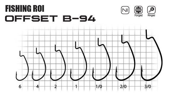 Крючки "Fishing ROI" Offset B94BC №2,0