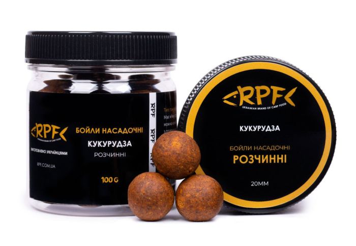 Бойлы насадочные РАСТВОРИМЫЕ 20мм Кукуруза 100г