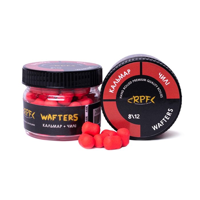 Бойлы WAFTERS 8/12мм Кальмар-Чили 25г