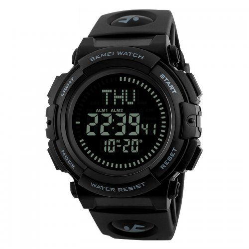 Часы Skmei 1290BK All Black Smart Watch + Compass 1080-0808