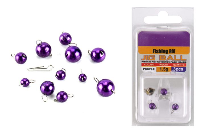 Чебурашка вольфрамовая Purple 1g (3шт/уп) блистер