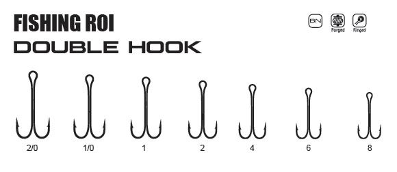 Гачки FR Double hook №2/0 (уп5шт)