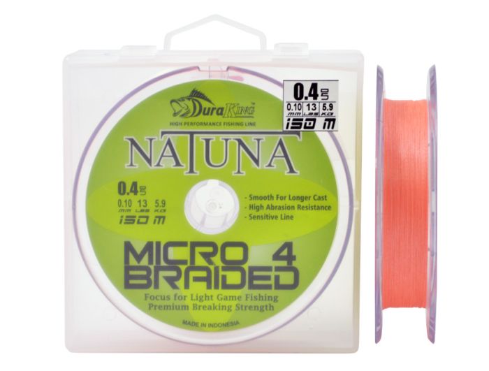 Шнур DuraKing Natuna X4 Micro Braided 150m. 0.4/0.10mm. /13Lbs./5.9kg (Orange)