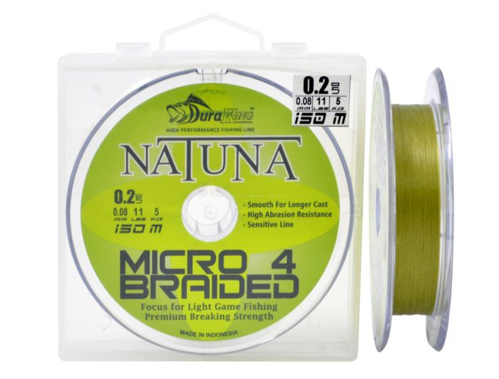 Шнур DuraKing Natuna X4 Micro Braided 150m. 0.4/0.10mm. /13Lbs./5.9kg (Yarite)