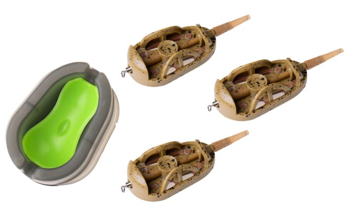 Фидерный набор Fishing ROI (3 кормушки+прессформа) 30g+30g+40g