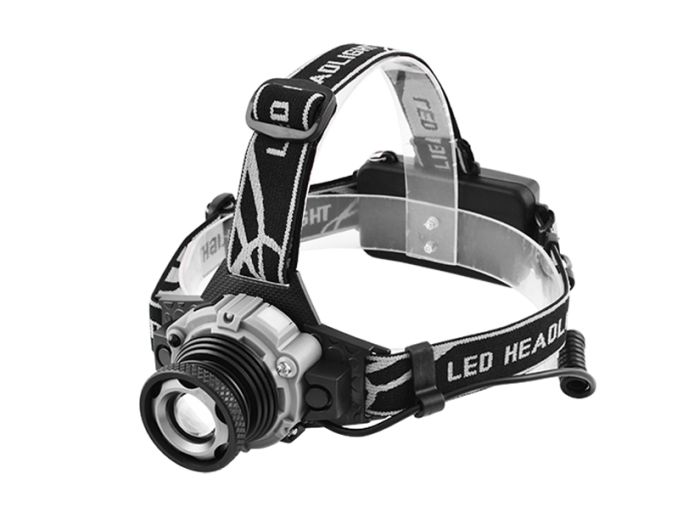 Ліхтар налобний Police W002-XPE, ЗУ 220V/12V, 2x18650, датчик руху, zoom, Box