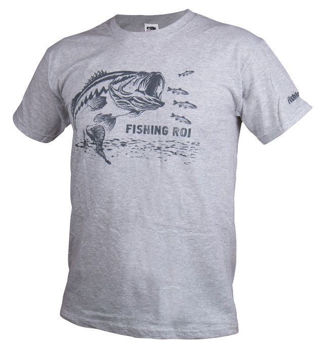 Футболка Fishing ROI BASS сірий меланж XXL