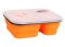 Контейнер силіконовий на 2 відсіки Tramp (900ml) з ловилкою orange TRC-090-or