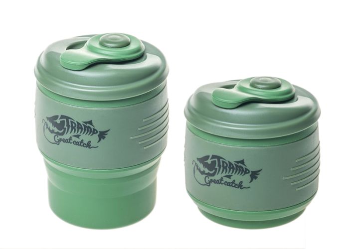Кухоль складний силіконовий Tramp TRC-082-gr з кришкою 350ml оливковий/зелений