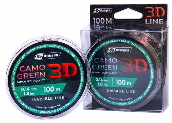 Леска FR 3D Camo Green 100m  0,22mm 4,8кг