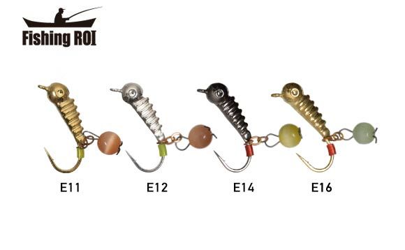 Мормишка вольфрамова Fishing ROI Личинка з вушком та підвіскою 3.5mm E11