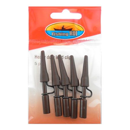 Безопасная клипса усиленная Fishing ROI Heavy duty lead clips (brown)