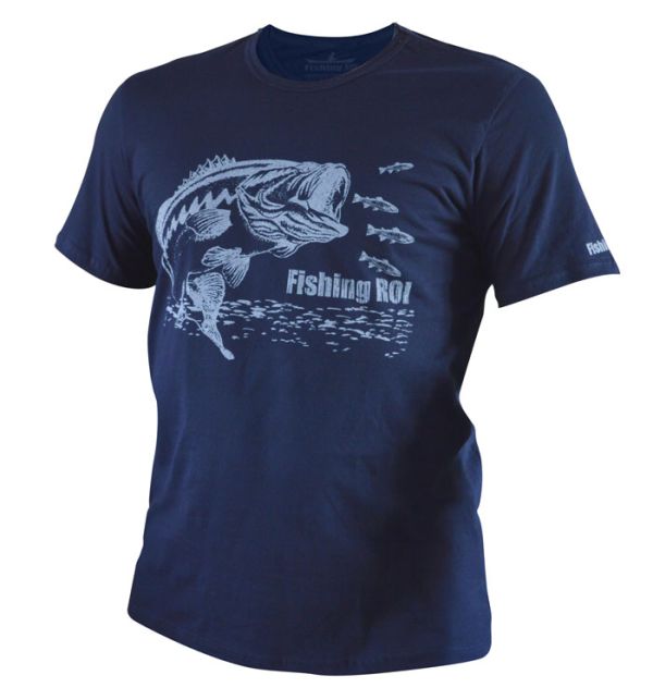 Футболка Fishing ROI BASS XXXL темно-синяя