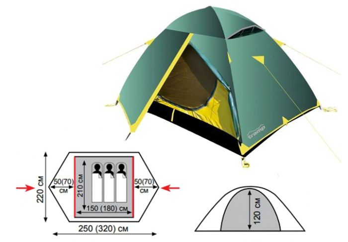 Намет Tramp Scout 3 v2 TRT-056