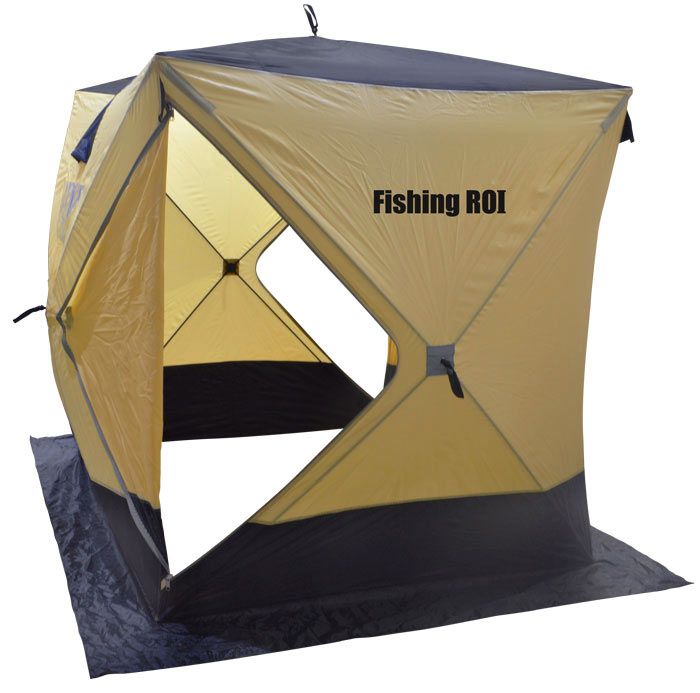 Палатка зимняя Куб "Fishing ROI" CYCLONE (180*180*205см.) beige-dark