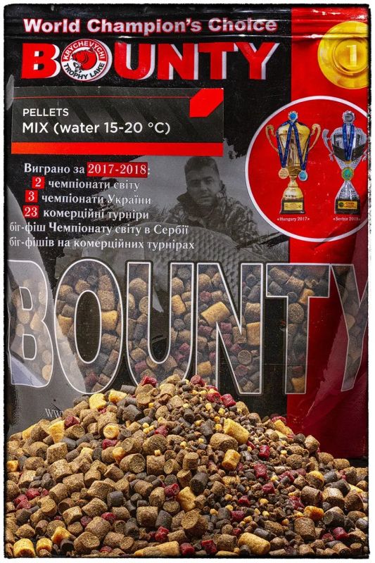 Пеллет BOUNTY MIX - середня вода (15-20) 2-8мм 0.4 кг