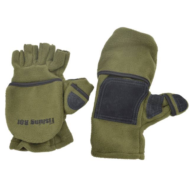 Перчатки Fishing ROI рыбацкие (олива) XL