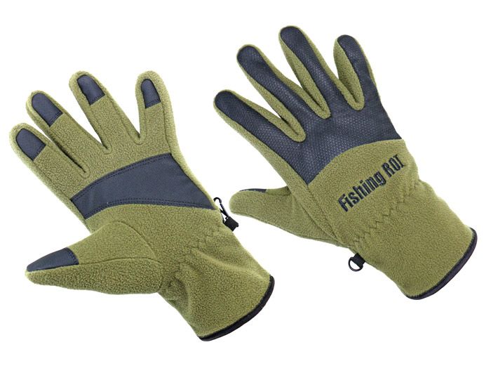 Перчатки флісові Fishing ROI Оlive Fleece gloves L