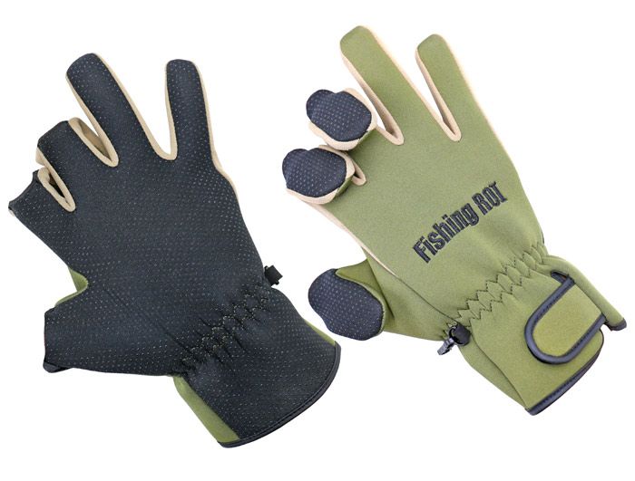 Перчатки неопреновые Fishing ROI olive Neoprene gloves XL